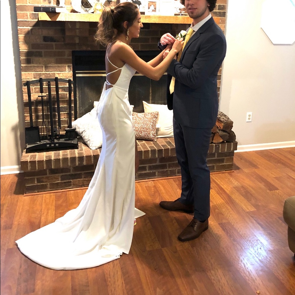 white beautiful prom dress for sale